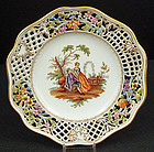 Beautiful Antique Dresden Scenic Cabinet Plate