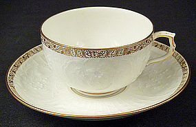 Elegant Antique KPM Coffee Cup & Saucer