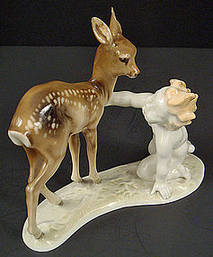 Charming Hutschenreuther Child with Faun