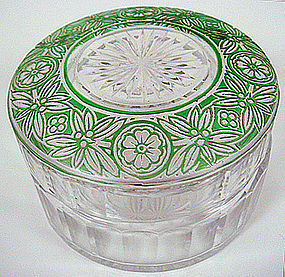Art Deco Glass Dresser Jar