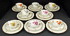 8 Delightful Nymphenburg Tea Cups, Saucer & Plates