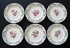 Set of 6 Antique KPM Floral Cabinet Plates