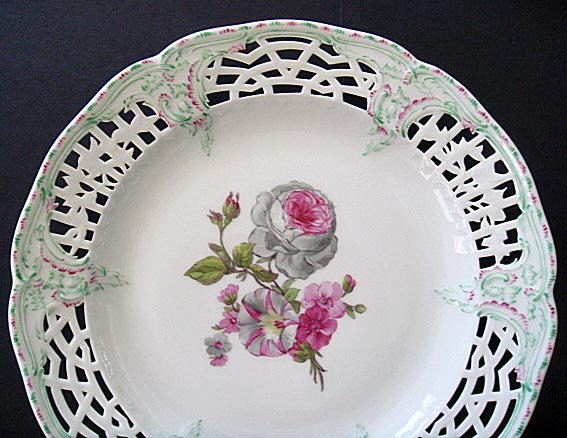 Set of 6 Antique KPM Floral Cabinet Plates