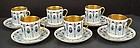 6 Arabia Finland Demitasse Cups & Saucers