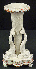Antique Copeland Dolphin Porcelain Vase