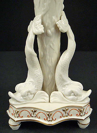 Antique Copeland Dolphin Porcelain Vase
