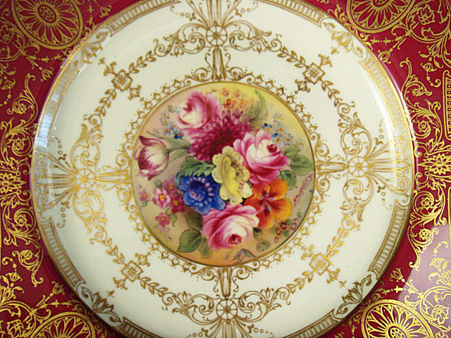 6 Antique Royal Worcester Luncheon Plates