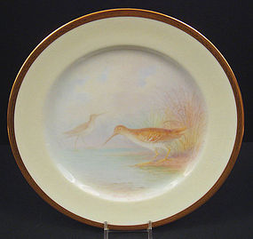 Fabulous Antique Lenox Cabinet Plate, “Snipe Bird”