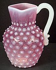 Antique Cranberry Sandwich Glass Pitcher