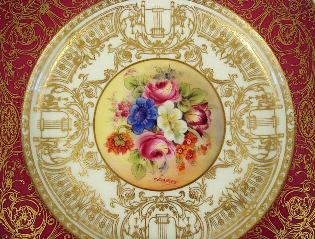 10 Antique Royal Worcester Luncheon Plates