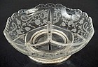 Cambridge Sectioned Glass Dish, Sterling Base