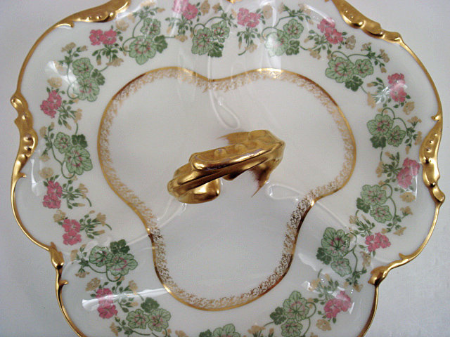 Antique Pouyat Limoges Sectional Dish
