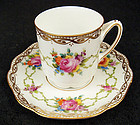 Adorable Antique Thieme Dresden Demitasse Cup & Saucer