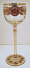 Antique Bohemian Enameled Wine Glass