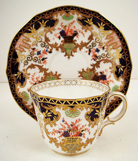 Antique Royal Crown Derby Tea Cup &amp; Saucer