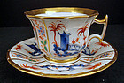 Antique Paris Porcelain Chinoiserie Tea Cup & Saucer
