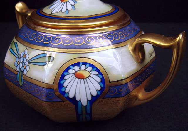 Antique Sugar &amp; Creamer, Pickard Artist Osborne