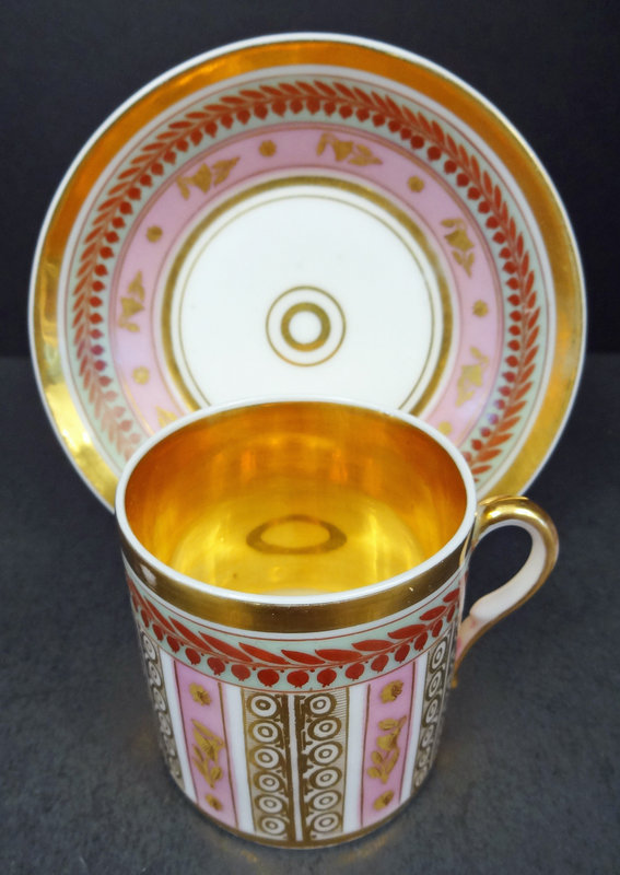 Fine Antique Paris Porcelain Tea Cup &amp; Saucer