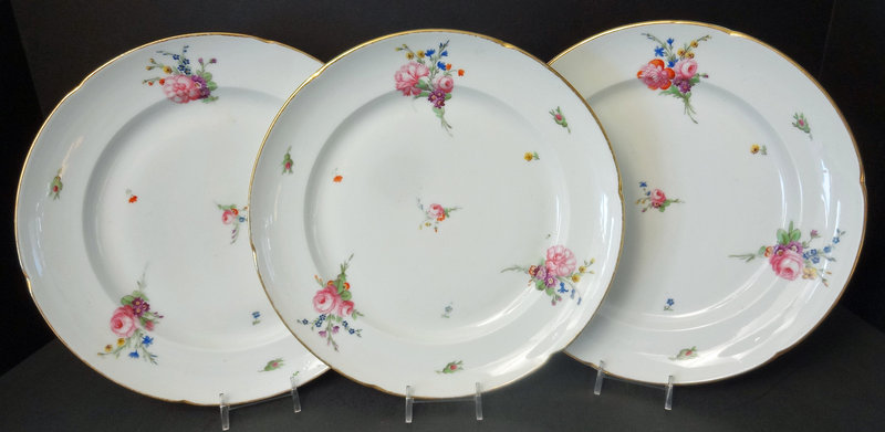 10 Rare Antique Niderviller Porcelain Plates