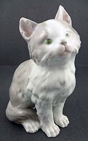 Adorable Antique Heubach Kitten Figurine