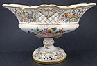 Rare Antique Donath Dresden Footed Bowl