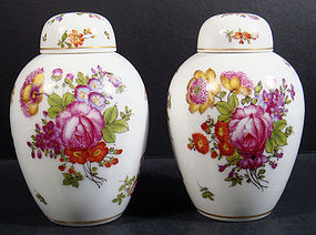 Antique Pair of E. Claus Paris Covered Vases