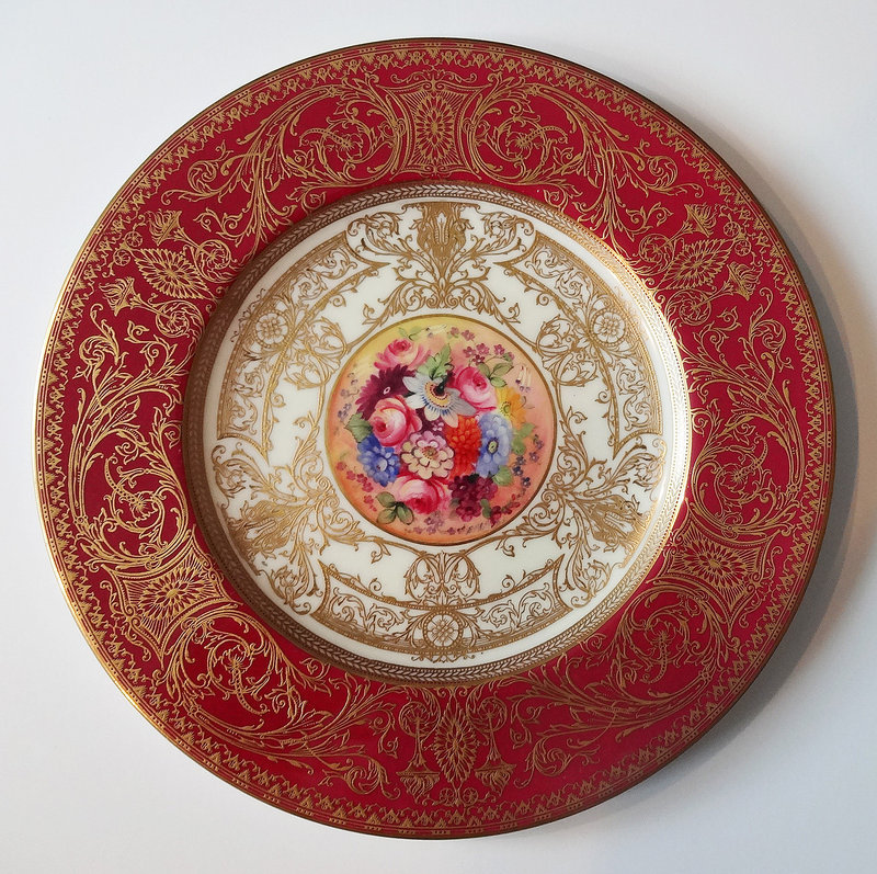 Exquisite Pair of Royal Worcester Cabinet Plates