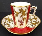 Antique Brownfields Aesthetic Demitasse Cup & Saucer