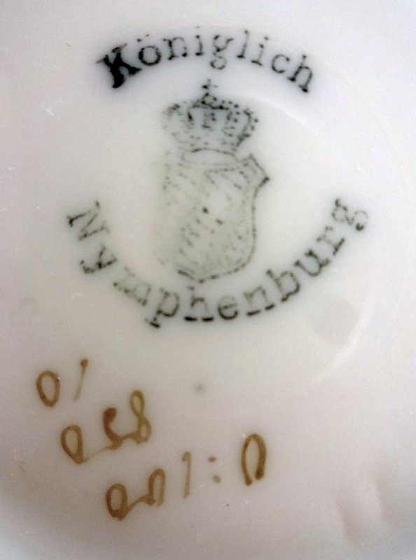 Antique Nymphenburg Nouveau Demitasse Cup &amp; Saucer