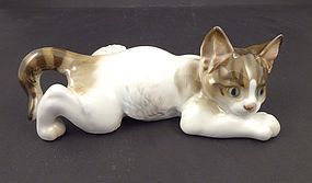Adorable Rosenthal Crouching Kitten Figurine by Karner