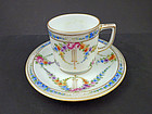 Antique Wolfsohn Dresden Demitasse Cup & Saucer