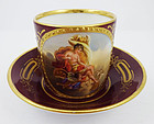 Antique Royal Vienna Style Demitasse Cup & Saucer