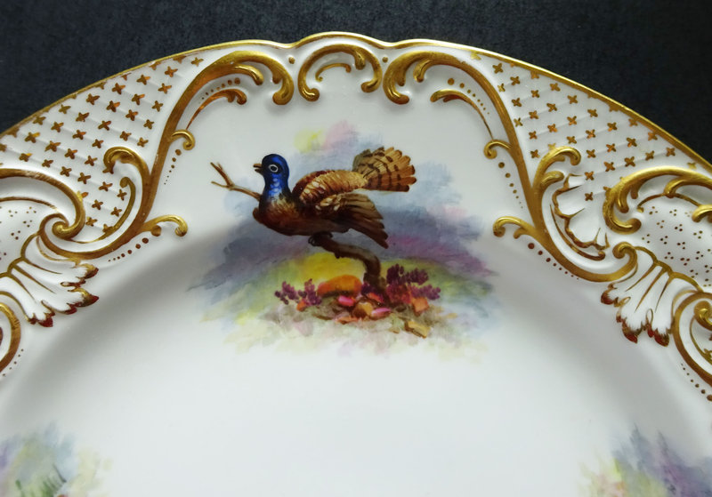 12 Antique Copeland’s for Tiffany Ornithological Plates
