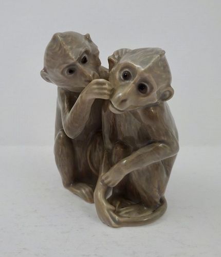 Vintage Bing & Grondahl Grooming Monkeys