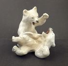 Vintage Royal Copenhagen Porcelain Polar Bear Cubs