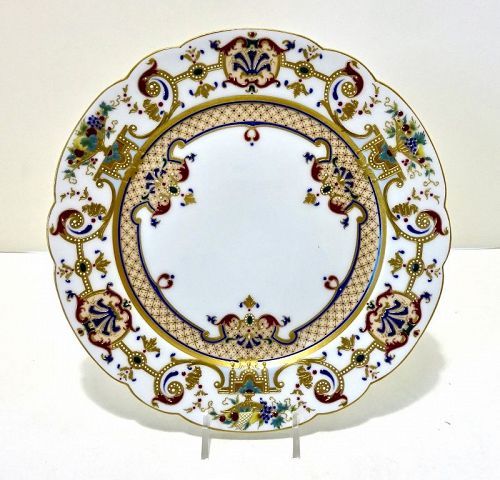 Rare KPM Royal Berlin Jeweled Cabinet Plate