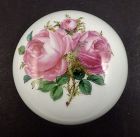 Antique Meissen Porcelain Trinket Box, Roses