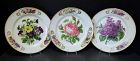 3 Antique Paris Porcelain Botanical Plates