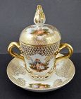 Vienna Trembleuse Chocolate Cup & Saucer, with Lid
