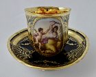 Vienna Demitasse Cup & Saucer, Artist Signed