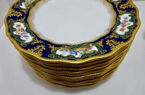 13 Crown Derby Luncheon Plates