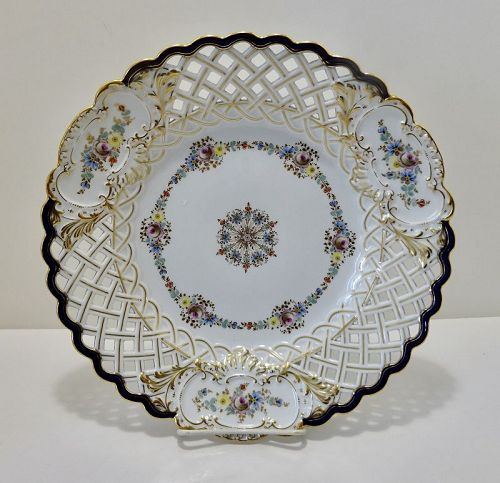 Antique Meissen Charger/Platter, Reticulated