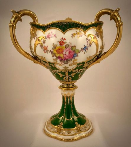 Antique Crown Derby Loving Cup, Vase