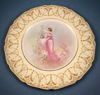 Antique Doulton Cabine Plate, Artist Signed  B