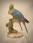 Vintage Hutschenreuther Figurine, Parakeets, Budgies Birds