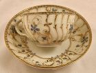 Antique KPM Royal Berlin Demitasse Cup & Saucer, Enameled, Art Nouveau