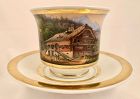 KPM Royal Berlin Topographical Cup & Saucer, Mountain Lodge