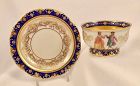 Antique Lamm Dresden Demitasse Cup & Saucer, Dancers