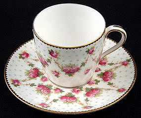 Dainty Doulton Demitasse with Rose Buds