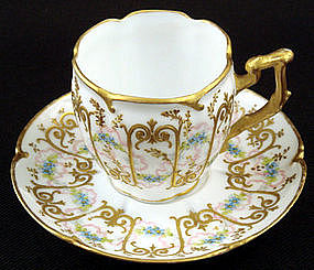 Sweet Sevres Style Demitasse Cup & Saucer